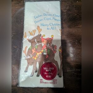 Christmas Reindeer Table Cover